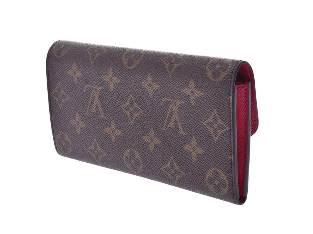 Louis Vuitton Emilie Monogram Hot Pink Wallet Leather Long Portefeuille Pink